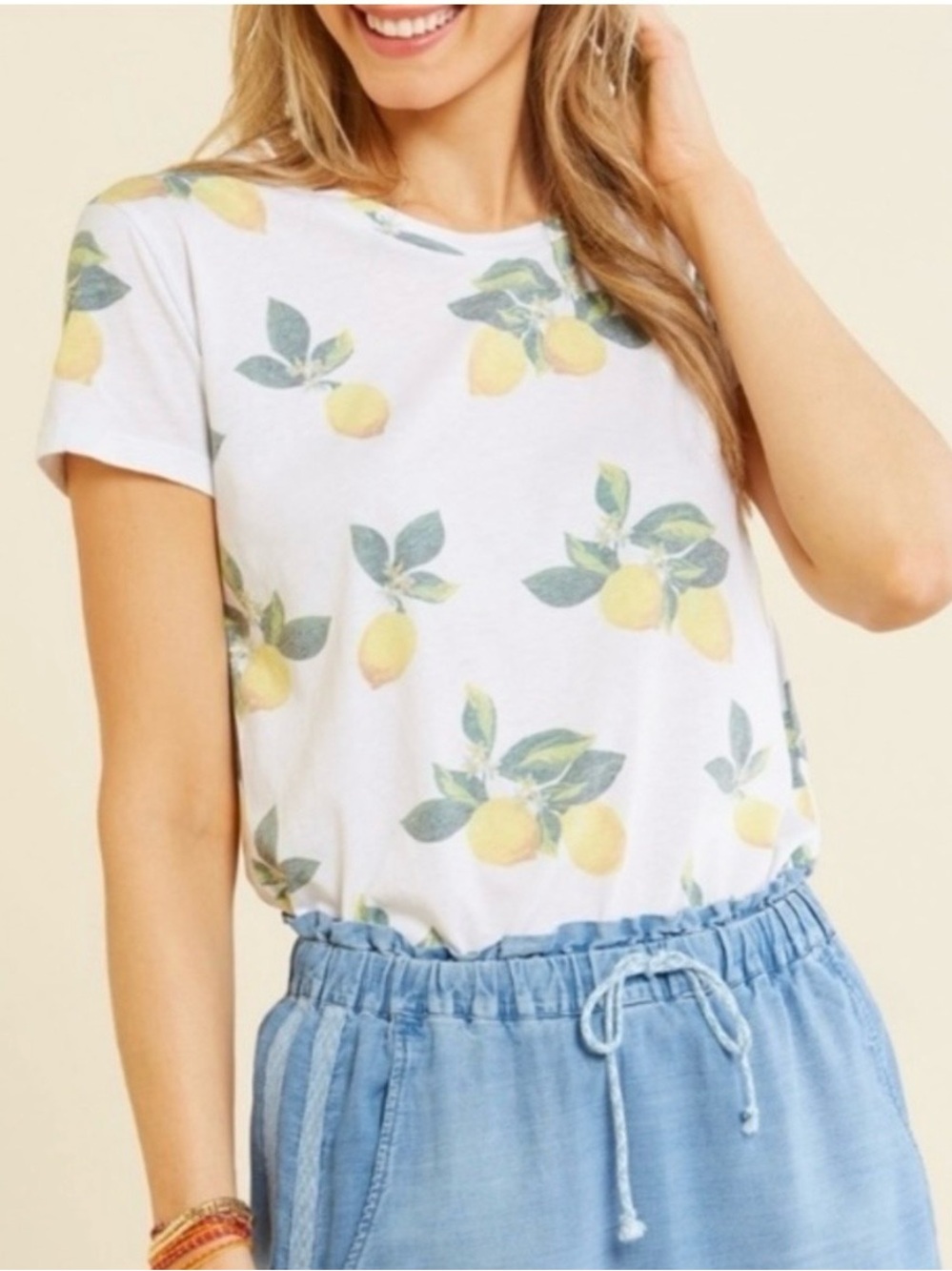 Chaser Lemon Graphic Print White T-Shirt